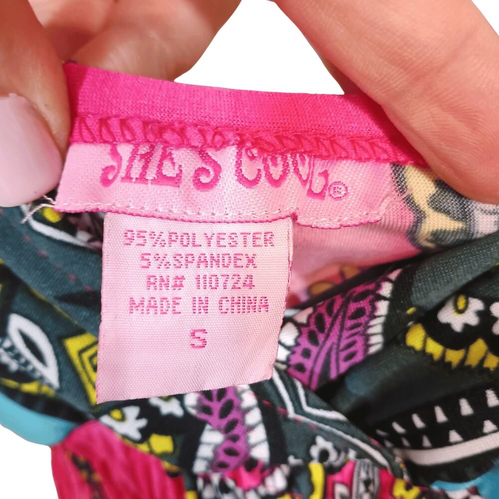 She's Cool Women's Boho Maxi Dress Pink Sz Small With Built In Bra Elastic Waist - Picture 6 of 8